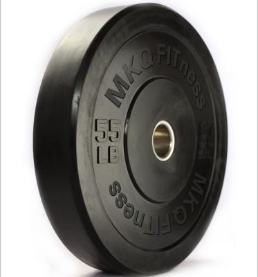 China Durable Durable Weightlifting Plates For Training Black Rubber Bumper Plate for sale