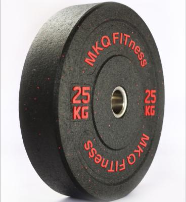 China Durable Custom Logo Weight Lifting Crumb Cross Rubber Hi-temp Color Fitness Bumper Plate for sale