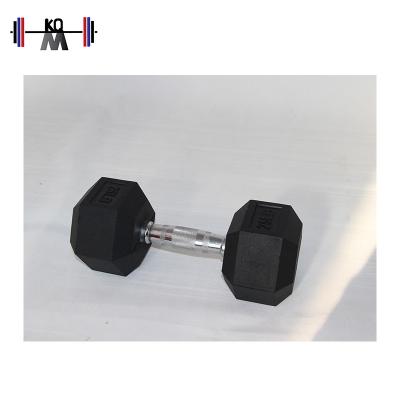 China Durable Wholesale Rubber Hex Dumbbell For Bodybuilding Fitness for sale