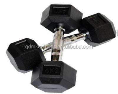 China Strength Forming Professional Wholesale Custom Hex Logo Cast Iron Handle Adjustable Rubber Dumbbell Set Gym Equipment for sale