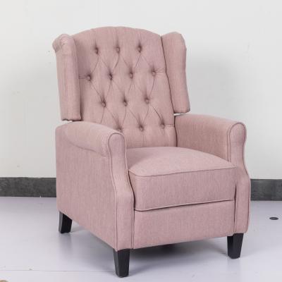 China (Height)Adjustable Living Room Fabric Armchair Leisure Accent Chair Push Back Recliner for sale