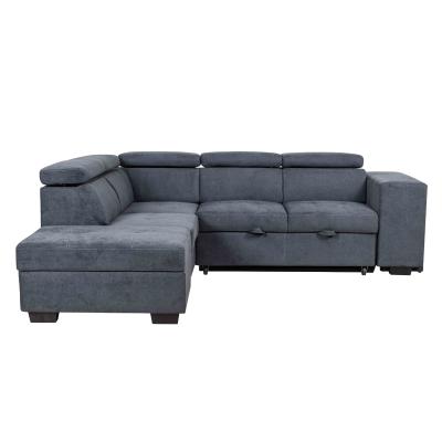 China Living Room Adjustable Modern Fabric Corner Sofa Bed (Other) Pop Up Bed With Storage Stool And Small Stools for sale