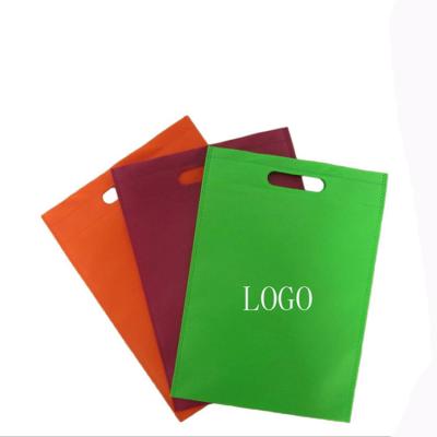 China Reclycled china factory customs recycled shopping die cut non woven bag with printing logo for sale