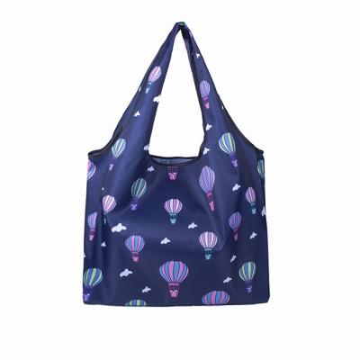 China Wholesale Folding Polyester Grocery Nylon Collapsible Shopping Tote Bags for sale