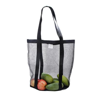 China Portable Heavy Duty Nylon Grocery Tote Bag Polyester Mesh Beach Tote Bag Nylon Custom Goods Tote Bag for sale