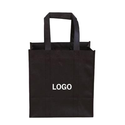 China 6 Reusable Reusable Non Woven Wine Bottle Gift Bag Wine Tote Bags Custom Logo To Hold Beer And Wine for sale