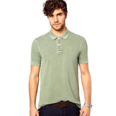 China Anti-pilling Promotional 100% Cotton Short Sleeve Vintage Washed Polo Shirt For Mens for sale