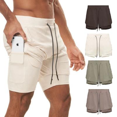 China Anti-wrinkle 2021 summer men's sports stretch shorts soft drawstring elastic waist quick-drying fitness plus size for sale