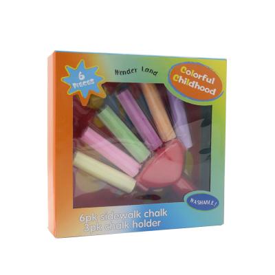 China Environmental Friendly Outdoor Jumbo Sidewalk Chalk Set With Backing And Sheet for sale