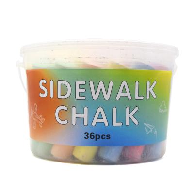 China Environmental Friendly 36pcs Multicolor Dustless Sidewalk Chalk For School for sale