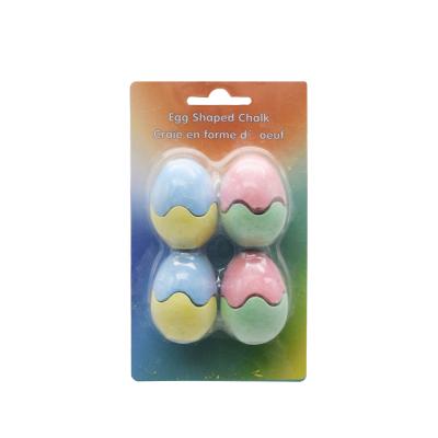 China Environmentally Friendly Non Toxic Outdoor 4pcs Eggs Sidewalk Chalk For Easter for sale