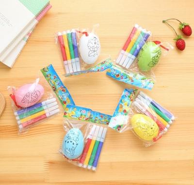 China Coloring DIY Coloring Plastic Toy Chicken Eggs Kids Drawing Toy Eggs for sale