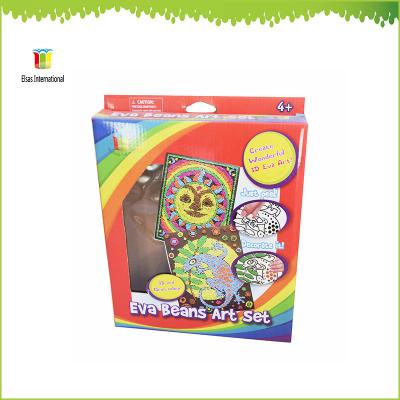 China Handcraft DIY Kids Painting Craft and Gift, Wholesale EVA Beans Kids Craft Kits Set for sale