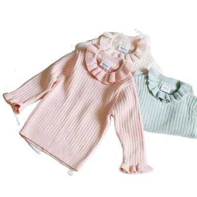 China Cotton Winter Stylish Breathable Carry On Girls Warm Simple Baby Knitted Sweater Sweater Bottom Shirt for sale