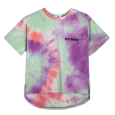 China Viable Viable Custom Kids Printing Shirt Tie-Die Kids T-Shirt Kids Casual Pajamas Sleep Wear 9A33 for sale