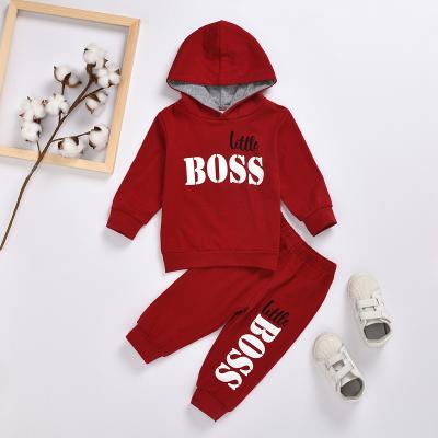 China New Boy Long Sleeve Anti-Static Anti-static Cotton Hooded Two-Piece Hoodies Sweatpants Sets Hooded Casual Clothing Long Sleeve Tracksuit Suits for sale