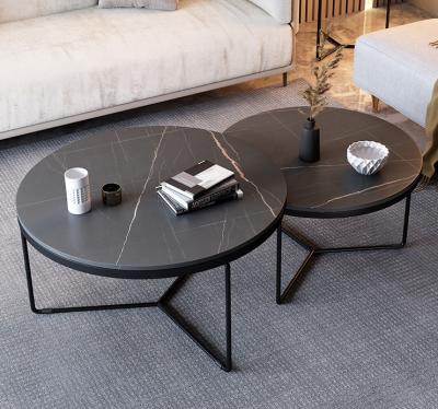 China Nordic furniture stretch triangle living room bottom frame around gold black and white luxury suit modern marble coffee table for sale