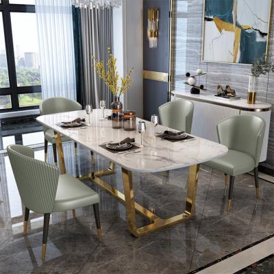 China Hot Sale Modern Dining Table Furniture Marble Dining Table Demountable Set For Home for sale