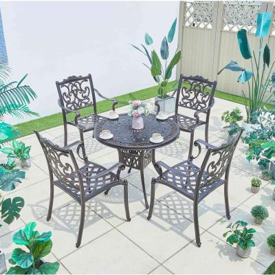 China EUROPEAN Factory Supplying Outdoor Furniture Dining Cast Aluminum Chairs Garden Chair for sale