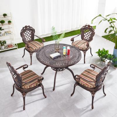 China EUROPEAN Hot Selling Dining Outdoor Cast Aluminum Chairs EUROPEAN Cast Aluminum Garden Chair for sale