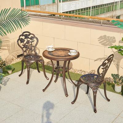 China China Wholesale Modern Cast Aluminum Patio Dining Set Modern Aluminum Outdoor Dining Chair for sale