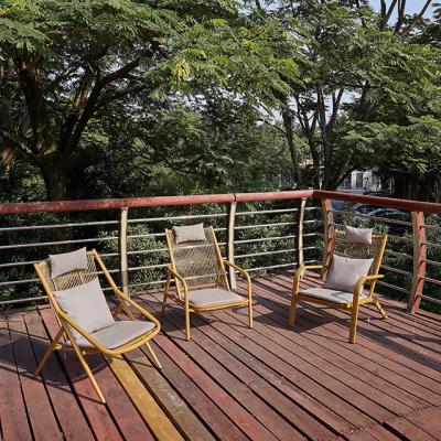 China Modern Hot Sale Relax Rattan Chair Outdoor Furniture Metal Chairs Outdoor for sale