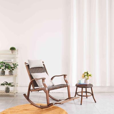 China Classic Factory Hot Sales Aluminum Frame Rattan / Wicker Rocking Lazy Chair For Home for sale