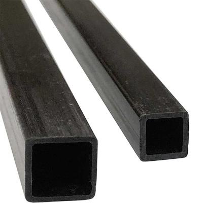 China Eco-friendly PULTRUDED SQUARE CARBON FIBER TUBE  Black - 8mm X 8mm x 1000mm  Hollow Square carbon fiber rods  Pure carbon fibre for sale