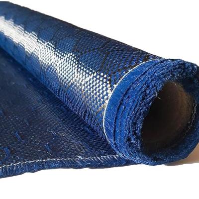 China Eco-friendly Carbon Fiber - Beehive Weave Fabric - Blue  3K  240g/meter  Advanced Tech Fiber Cloth Fabric  Wide Hemmed Fabric for sale