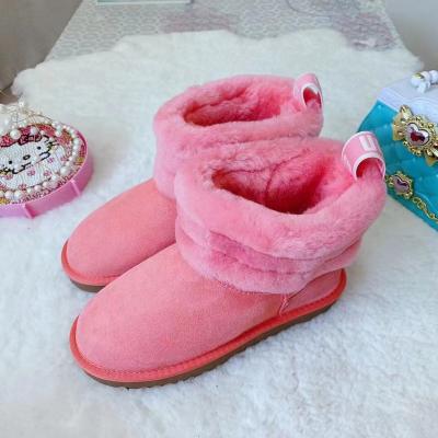 China Lightweight most popular women's snow tube boots women's short mouth sheep fur autumn and winter cold warmth thickened with velvet for sale