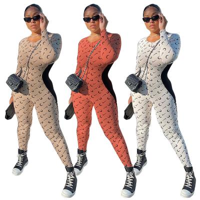 China JP 9899 European and American women's fashion colors 3 color breathable lady beautiful leisure long sleeve sheer pants overalls for sale