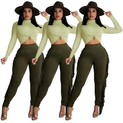 China Breathable Fall Clothing 2020 Women's Two Piece Long Sleeve Outfit With Cover Suit Vendors Clothing for sale