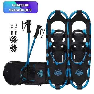 China Camper Hiking Snowshoes FUNWINTER OEM/ODM SNOWSHOES Cheap Aluminum Wholesale HDPE 30