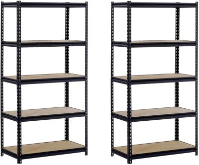 China Home Warehouse Heavy Duty Adjustable Corrosion Protection Boltless Garage Shelving Metal Frame 5 Layer Link Storage Shelf Bracket for sale