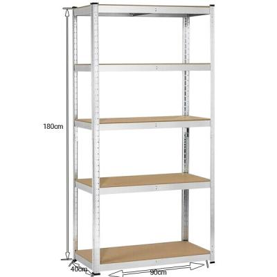 China Corrosion Protection 5 Tiers Boltless Storage Racking Garage Shelves for sale