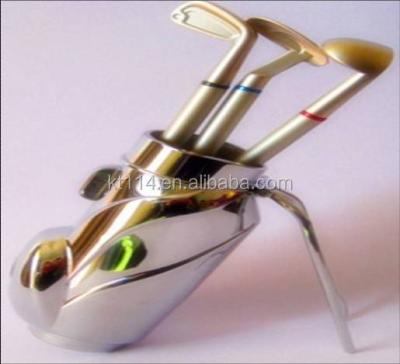 China golf cart metal pen holder golf exquisite gift set KT0307 for sale