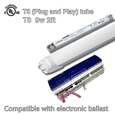 China 3000K Warm White T8 LED Tube Light 600mm AC 100V - 277V 50Hz / 60Hz for sale