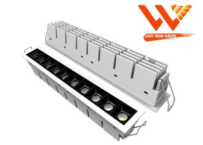 China Black / White High Efficiency COB LED Linear Downlight 20W 3 Years Warranty for sale