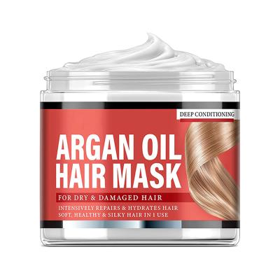 China Make Hair Soft Customized Logo Natural Organic Keratin Cream Private Label Hair Treatment Argan Oil Hair Mask for sale