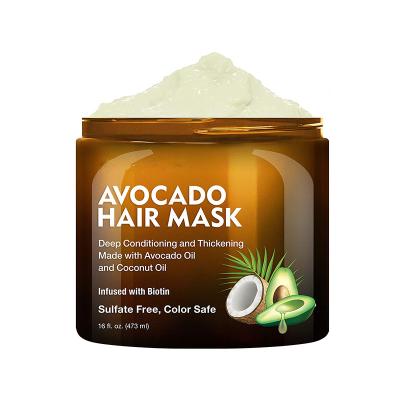 China Make Hair Soft Private Label Hair Treatment Repair Mask Avocado Hair Mask With Coconut Oil for sale