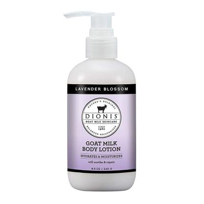 China Moisturizer Private Label Goat Milk Skin Care Lavender Milk Coconut Oil Creamy Body Lotion for sale