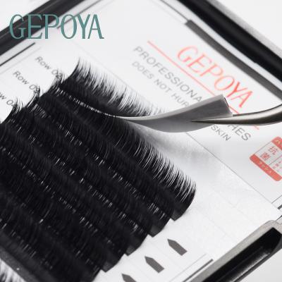 China Natural Soft Fashion Mink Eyelash Extensions Russian Eyelashes Fanning Easy for sale