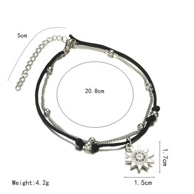 China Fashionable Women Steel Rope Silver Beach Anklets Summer Chain for sale