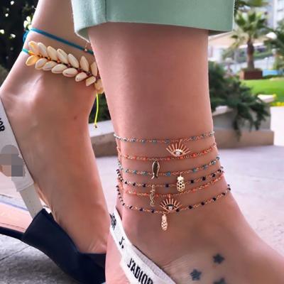 China FASHIONABLE Bohemian Gold Plated Stainless Steel Foot Jewelry Anklets Chain Anklet Chain Foot Jewelry for sale