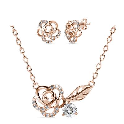 China 2021 Rose Flower S925 Silver Special Women's Simplicity Design Temperament Jewelry for sale