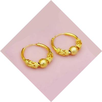 China Promotional Folks-Custom Gift Ladies Frosted Transfer Pearl Earrings Plating Wedding Jewelry for sale