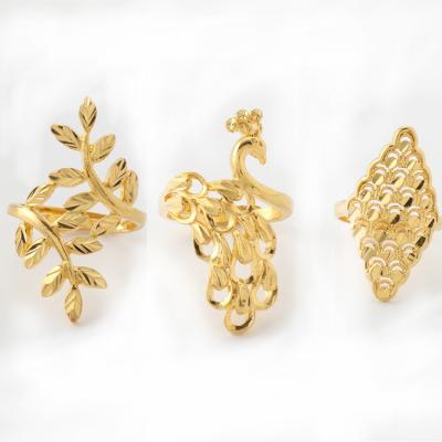 China Natural Special Fine Sand Ring Bracelet Brass Phoenix Gold Plated Ring Female for sale