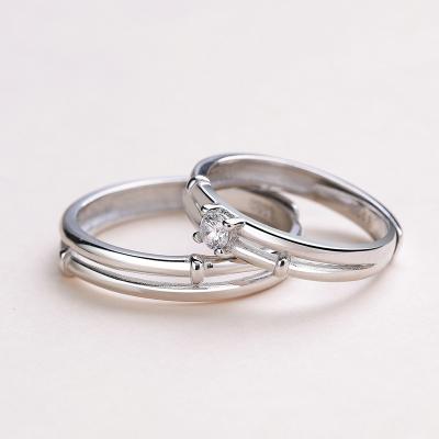 China Fashion New 2021 OL Promotion Fashion All-match Couple S925 Sterling Silver Ring for sale