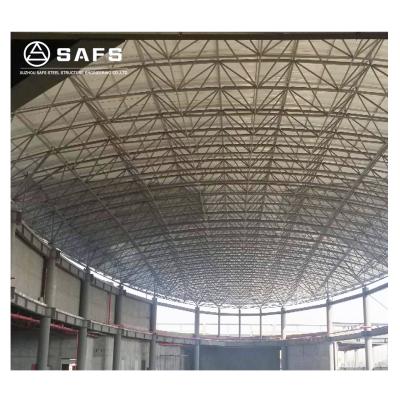 China Structural Roofing SAFs Light Steel Structure Frame Curved Steel Structural Building Roof for sale