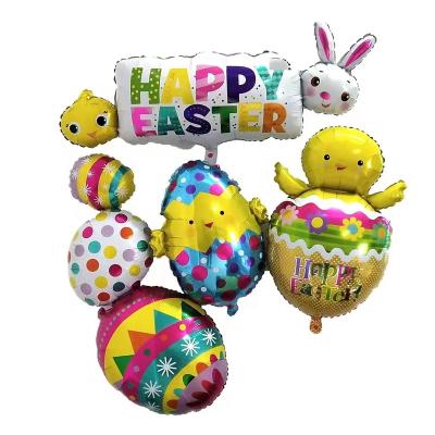 China Toy Up Balloon Egg Rabbit Chick Cartoon Shape Balloons Aluminum Movie Animal Balloon New Arrival easter gift for EASTER party decoration for sale